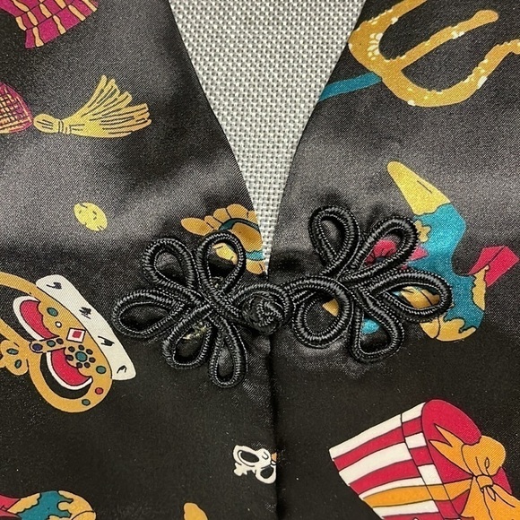 Diane von Furstenberg Vest Artsy 90s Color Authority Womens Satin size Small - Picture 4 of 5